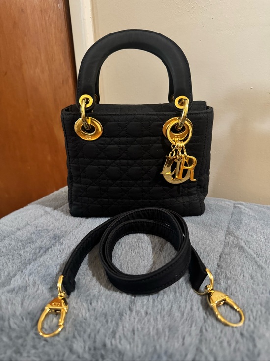 Dior Handbags - Lady Dior Mini Nylon Black
